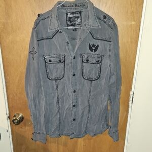 Buckle Gray Long Sleeve Shirt